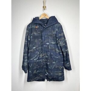 Mr & Mrs Italy Large L Distressed Camo Parka Coat